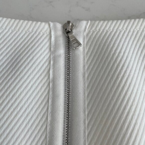 Judith & Charles Sleeveless Boat Nk Split V Fit & Flare Lined Dress White Sz 10 - Picture 9 of 16